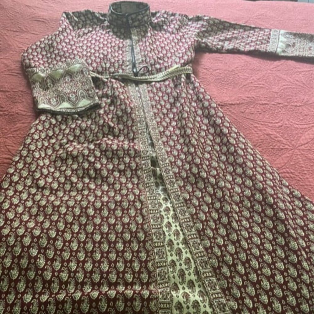 Rare Find Boho Bedouin Long Gown Kaftan Dress sz L